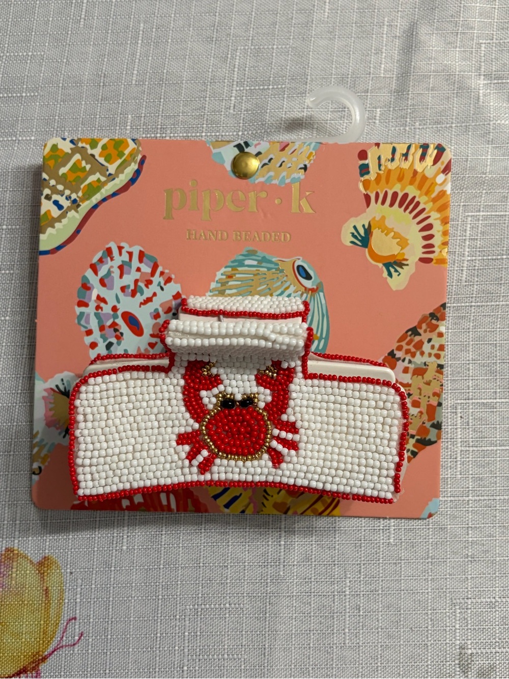 Piper K Coastal Hair Clip Set - Lobster & Crab (Set of 3) - Picture 2 of 6